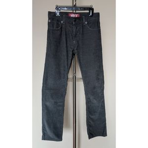 Mens Boys 27" Slate 511 Corduro Skinny Pants Jeans